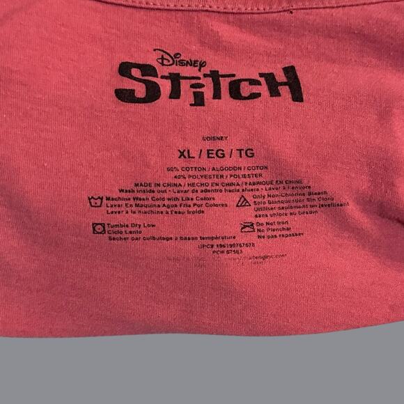 Disney Stitch Red Graphic T-Shirt - Picture 3 of 3